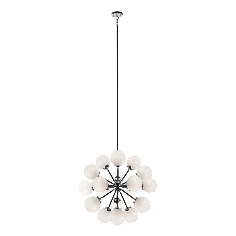 18 Light Chandelier from the Soleil Collection in Chrome Finish by Matteo Lighting