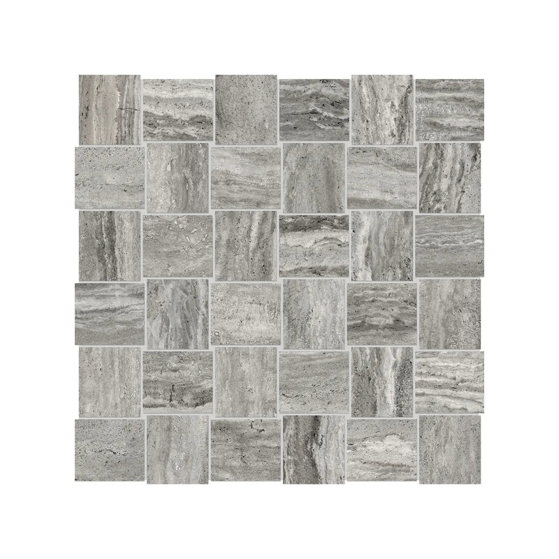 2″ x 2″ Basketweave Precept Mica Matte Porcelain Mosaics. 1 Sheet = 1.17 Sq. Ft. (63-520) 2″ x