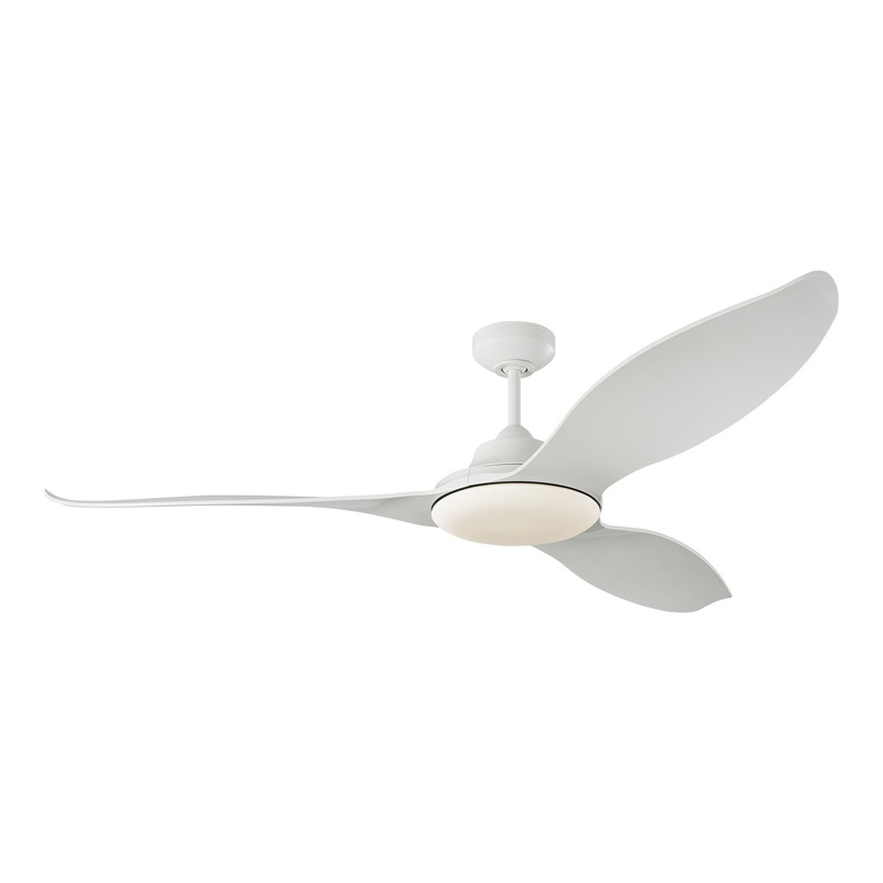 60″ Ceiling Fan from the Stockton 60 Collection in Matte White Finish by Visual Comfort Fan