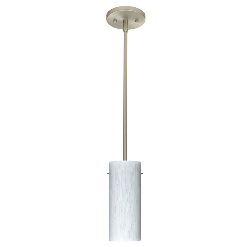 Besa 1TT-412319-SN Stilo One Light Pendant Satin Nickel