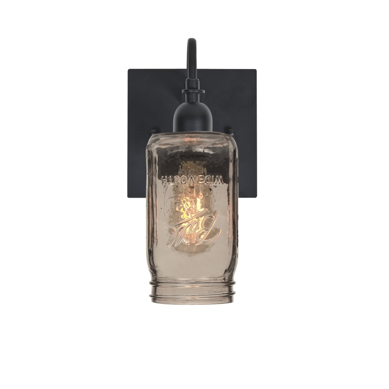 Besa 1WG-MILO4SM-EDIL-BK Milo One Light Wall Sconce Black