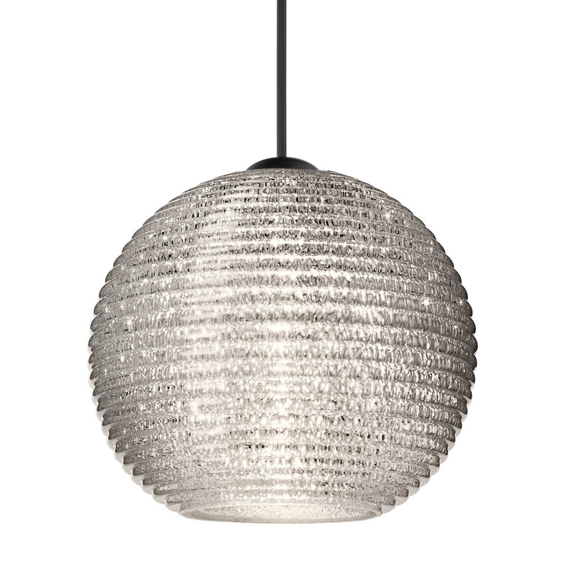 Besa 1XC-4615GL-BK Besa Kristall 6 Pendant One Light Pendant Black
