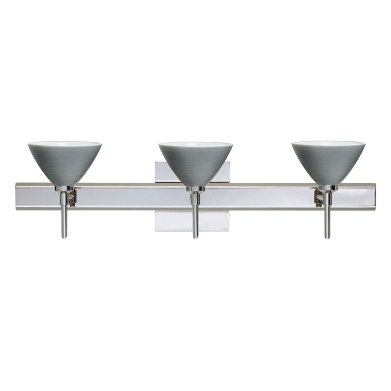 Besa 3SW-1743TN-CR-SQ Domi Three Light Wall Sconce Chrome (Discontinued)