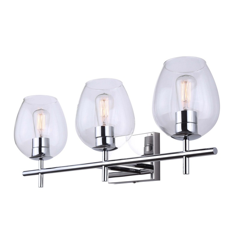 Canarm IVL1019A03CH Cain Three Light Vanity Chrome