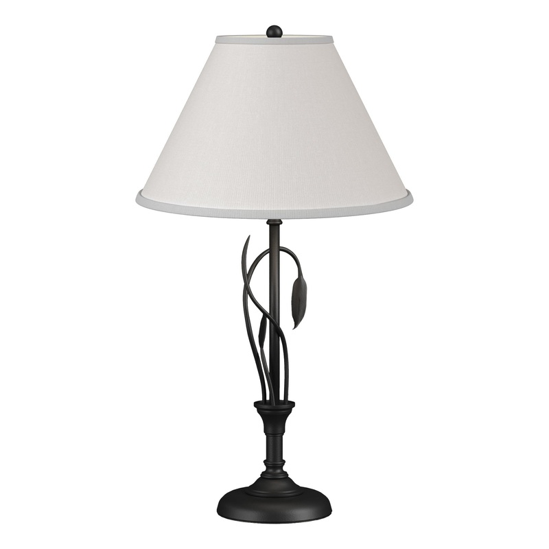 Forged Leaves and Vase Table Lamp Black