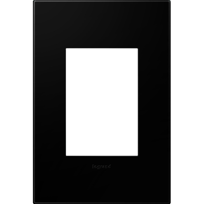 Gang Wall Plate from the Adorne Collection in Black Ink Finish by Legrand