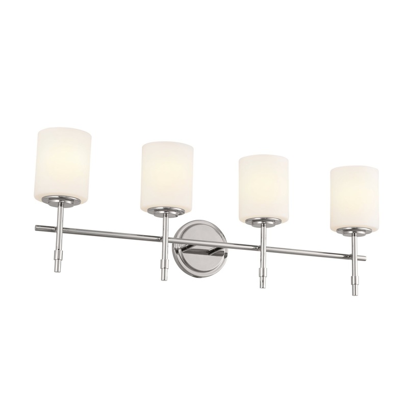 Kichler 55143PN Four Light Bath, Polished Nickel