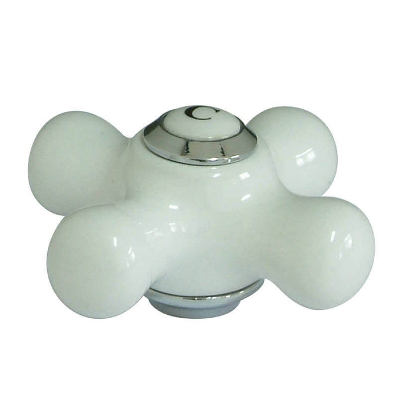 KSH3951PXC Cold Porcelain Cross Handle, Polished Chrome