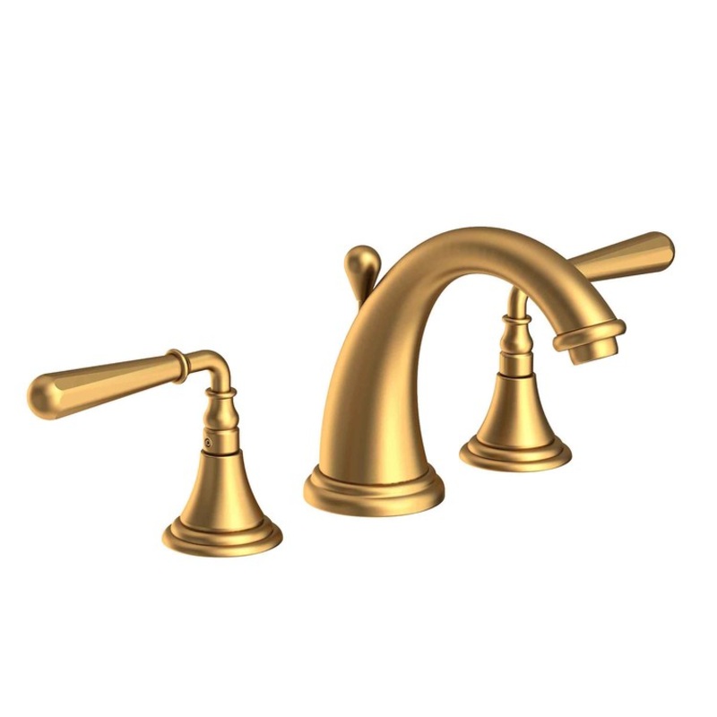 Lavatory Faucet Bevelle Widespread 8 to 20 Inch Spread 2 Lever ADA Satin Bronze PVD 1.2 Gallons per Minute Brass Spout Height 4-1/8 Inch