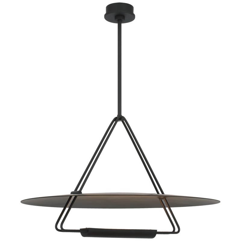 LED Chandelier from the Teline Collection in Matte Black Finish by Visual Comfort Signature