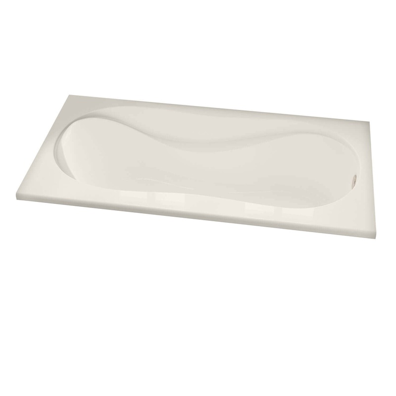 MAAX 102722-108-007-000 Cocoon 6032 Acrylic Drop-in End Drain Aerosens Bathtub in Biscuit