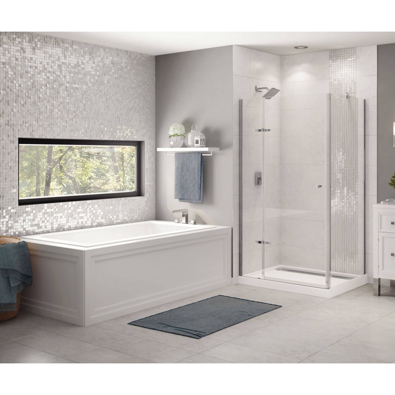 MAAX 105721-108-001-100 Skybox 7236 Acrylic Drop-in End Drain Aerosens Bathtub in White