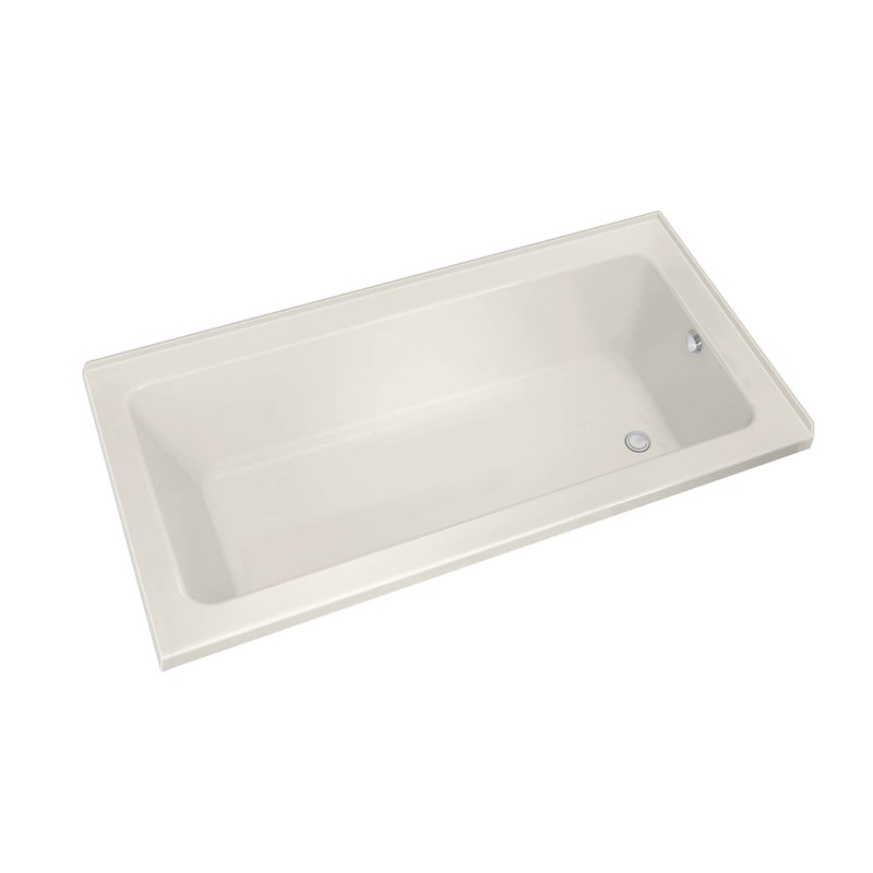 MAAX 106206-R-003-007 Pose 6632 IF Acrylic Corner Right Right-Hand Drain Whirlpool Bathtub in Biscuit