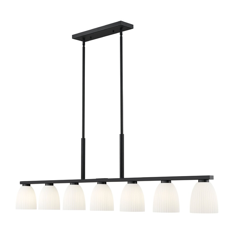 Naya 7-Light Linear Chandelier Matte Black