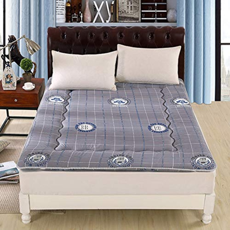 Nileco Queen Size Materasso Ortopedico, Coperchio Impermeabile Montato Materasso Tatami Tappetino Pieghevole Materasso Futon Dormitorio degli Studenti A Casa-e 150x200cm(59x87inch)