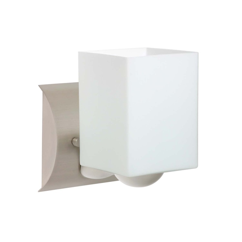 One Light Wall Sconce from the Rise Collection in Satin Nickel Finish by Besa