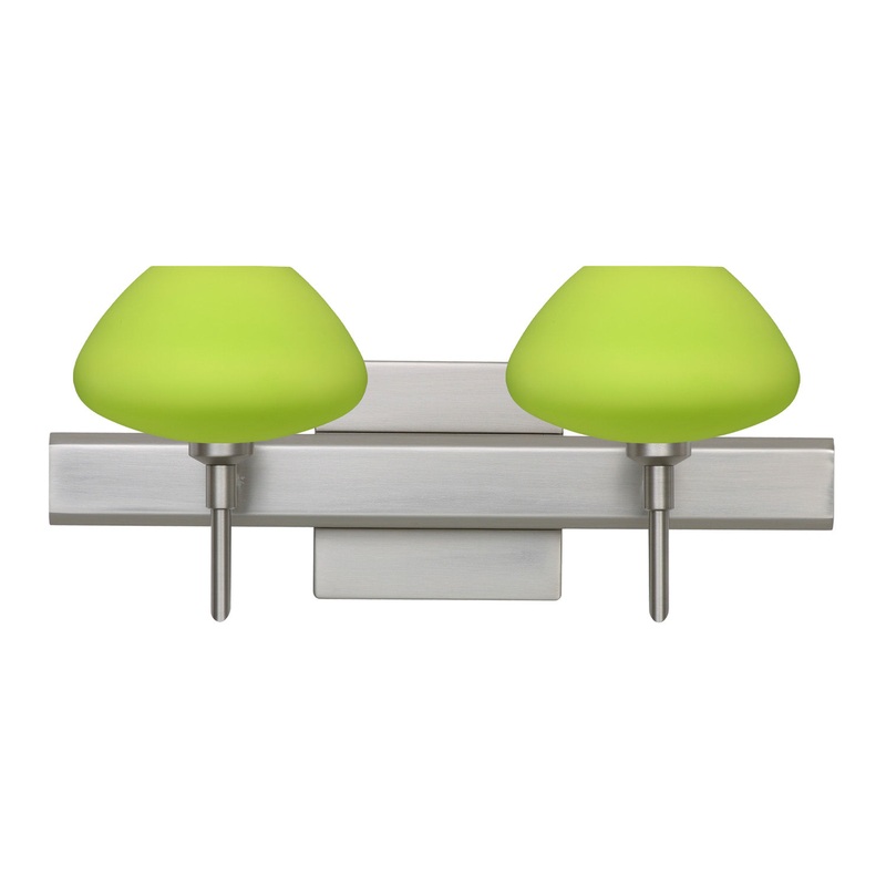 Two Light Wall Sconce from the Peri Collection in Satin Nickel Finish by Besa