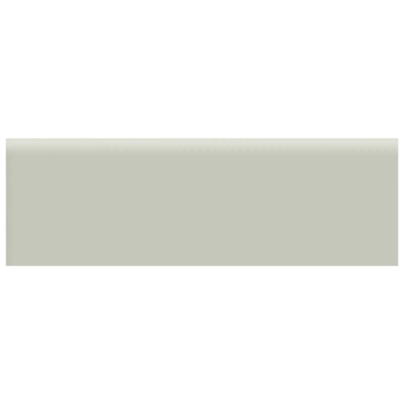 2″ x 6″ Soho Soft Sage Glossy Glazed Ceramic Wall Bullnose 2″ x 6″