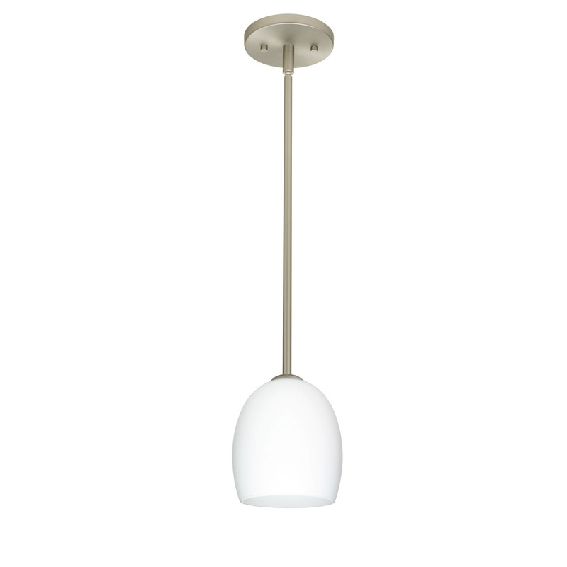 Besa 1TT-169707-SN Lucia One Light Pendant Satin Nickel