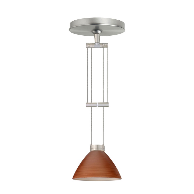 Besa 1XA-1743CH-SN Domi One Light Pendant Satin Nickel
