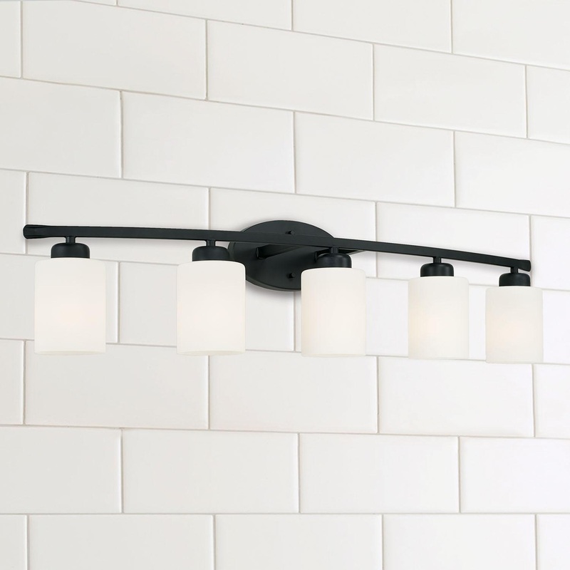 Capital Lighting 115251MB-338 Dixon 5 Light Vanity Matte Black