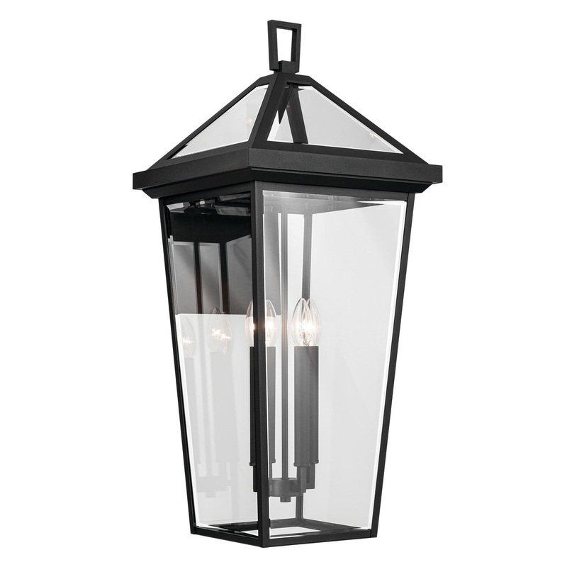 Four Light Outdoor Wall Mount from the Regence Collection in Textured Black Finish by Kichler