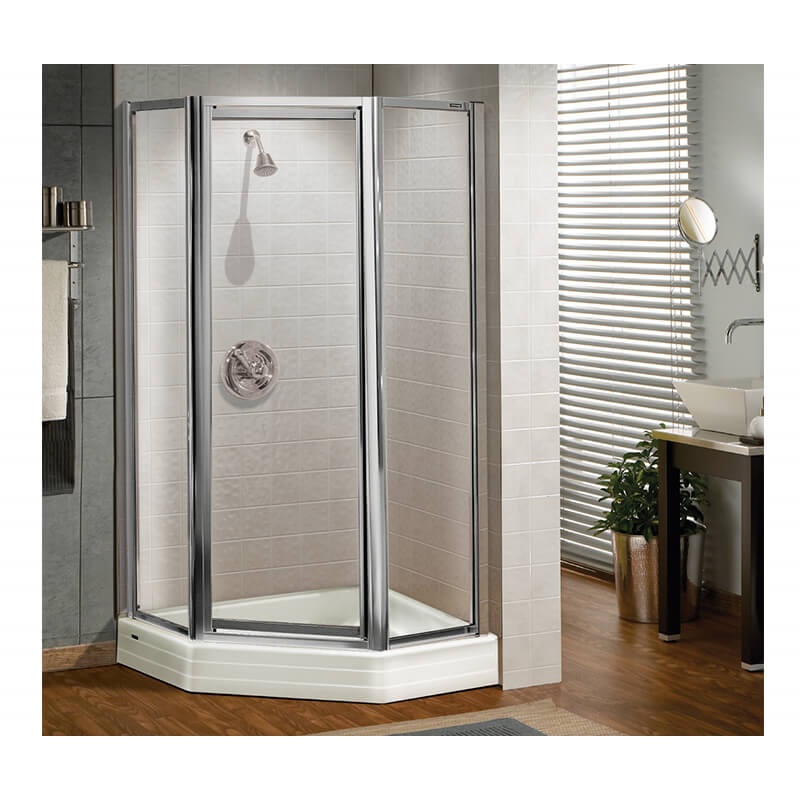 MAAX 137710-900-084-000 Silhouette Plus Neo-angle 38 x 38 x 70 in. Pivot Shower Door for Corner Installation with Clear glass in Chrome