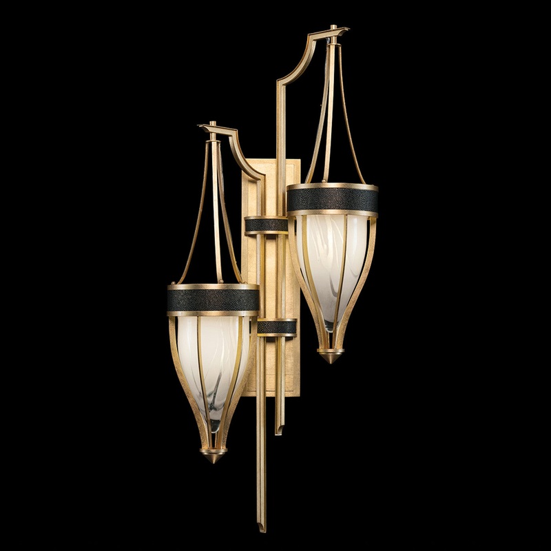 Mirage 41.5″H Sconce Gold Leaf/Brass/Black Knight