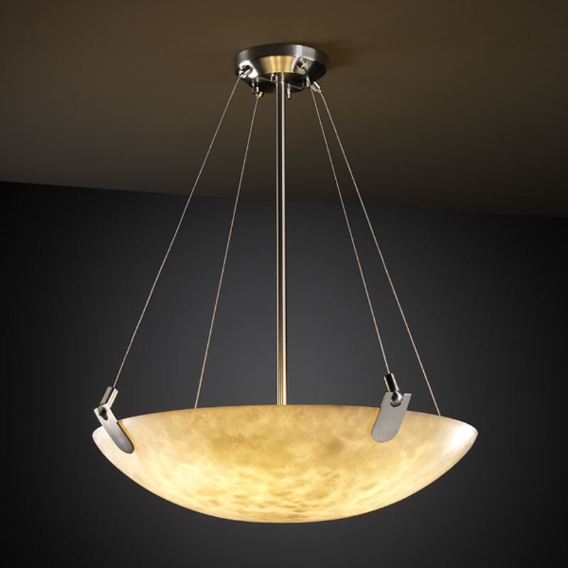 Pendant from the Clouds Collection in Brushed Nickel Finish by Justice Designs
