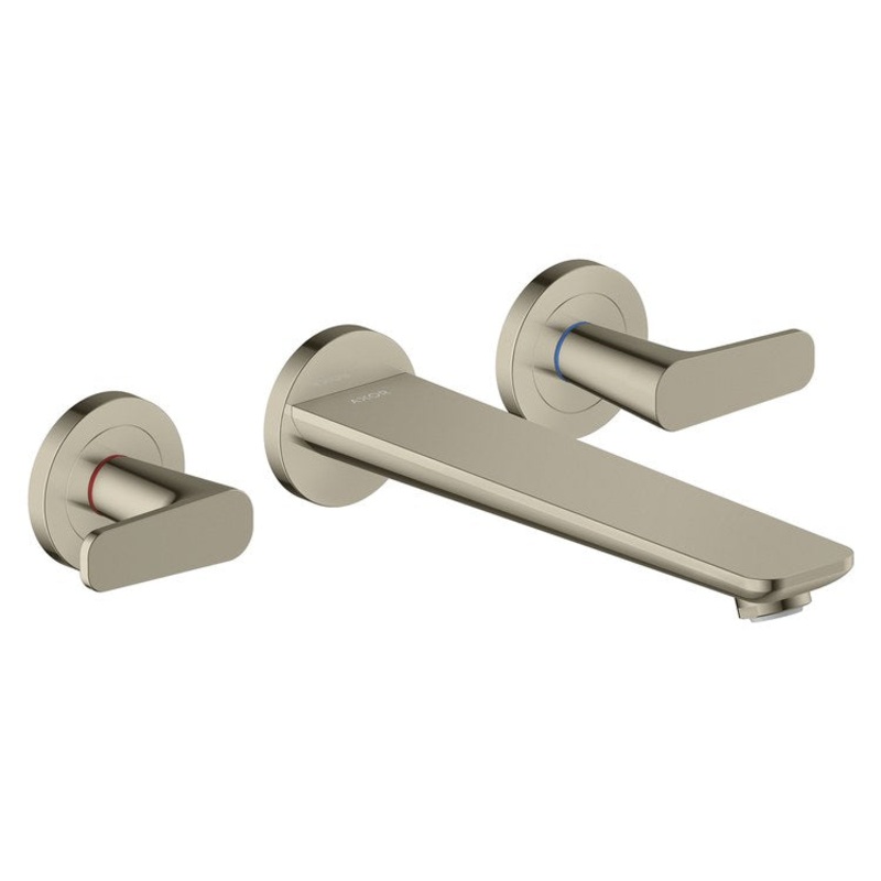 Tub Filler Trim Citterio C 2 Lever Polished Nickel ADA 8 Inch Spread Wall Mount 5.3 Gallons per Minute