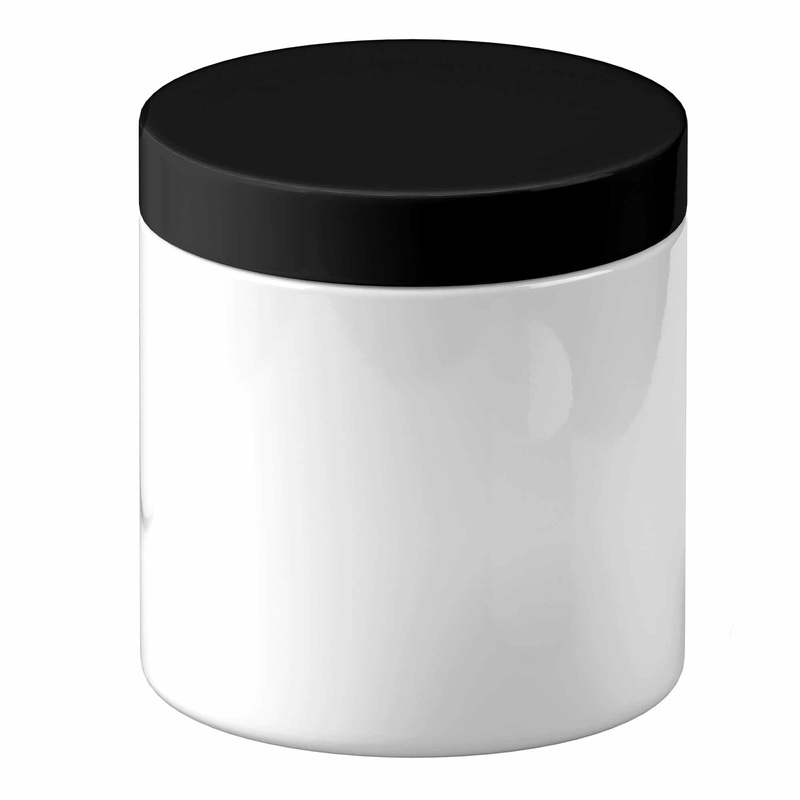 5x 250g Plastic Cosmetic Jar + Lids – Empty White Cream Container