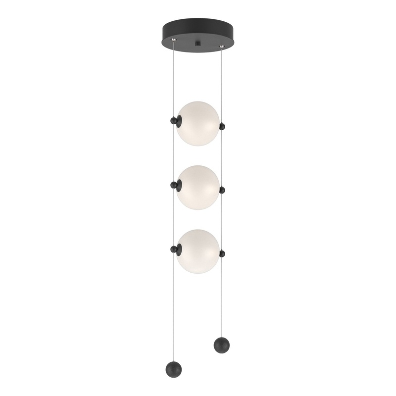 Abacus 3-Light LED Pendant Black Opal Glass (GG)
