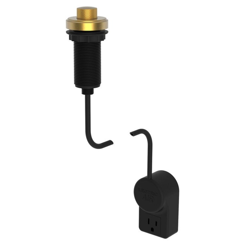 Air Activation Switch Muncy Disposer with Power Adapter Satin Gold PVD Brass