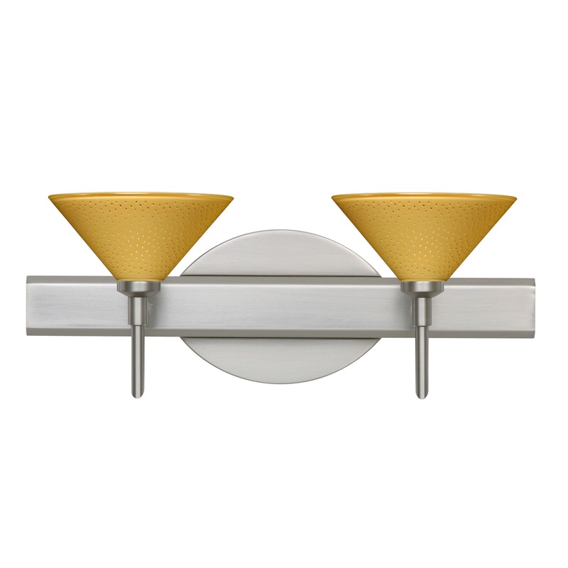 Besa 2SW-282490-SN Kona Two Light Wall Sconce Satin Nickel