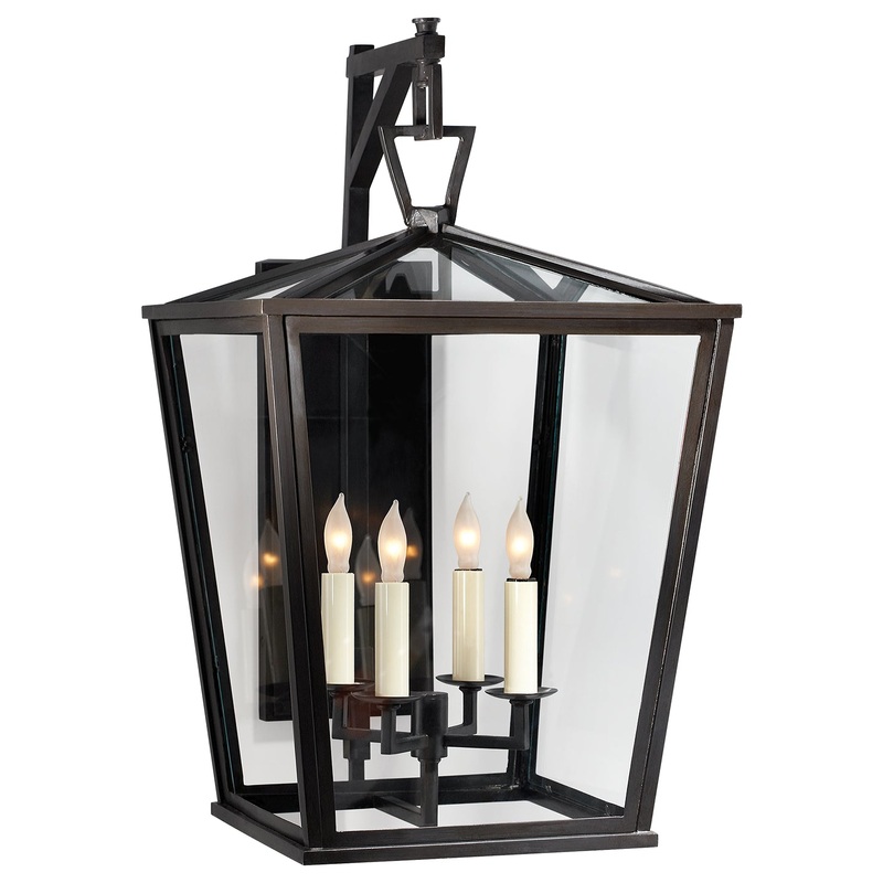 Four Light Wall Lantern from the Darlana Outdoor Collection in Bronze Finish by Visual Comfort Signature