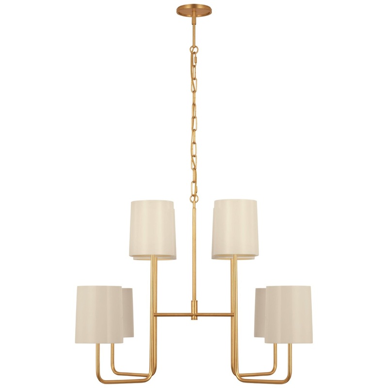 LED Chandelier from the Go Lightly Collection in Gild Finish by Visual Comfort Signature