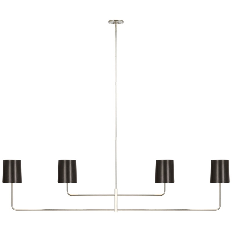 LED Chandelier from the Go Lightly Collection in Polished Nickel Finish by Visual Comfort Signature