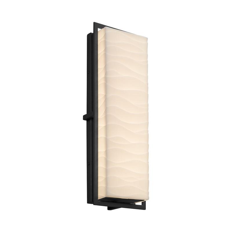 LED Wall Sconce from the Porcelina Collection in Matte Black Finish by Justice Designs