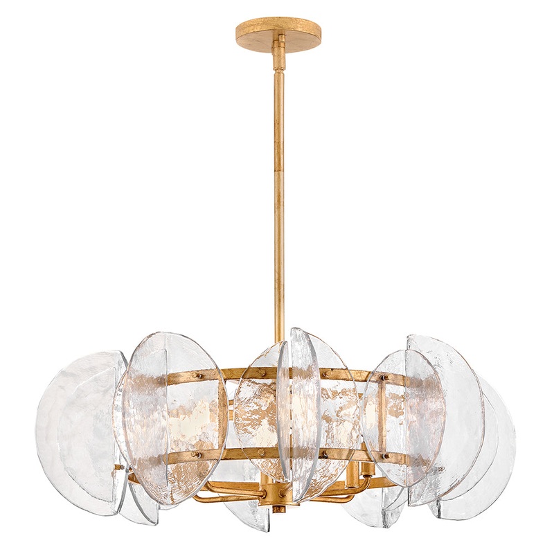 Seraphina Medium Drum Chandelier Distressed Brass