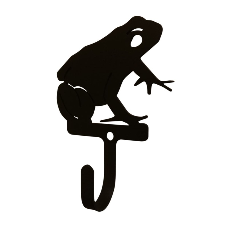 Village Wrought Iron WH-282-S Frog Wall Hook Small