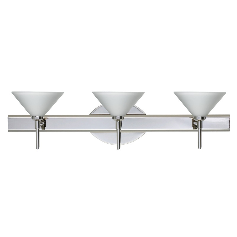 Besa 3SW-117607-CR Kona Three Light Wall Sconce Chrome (Discontinued)