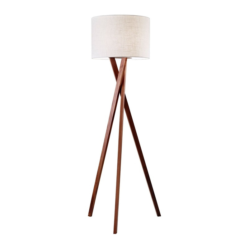 Brooklyn Floor Lamp Walnut Wood