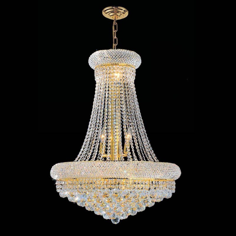 Empire 14-Light Chandelier Gold