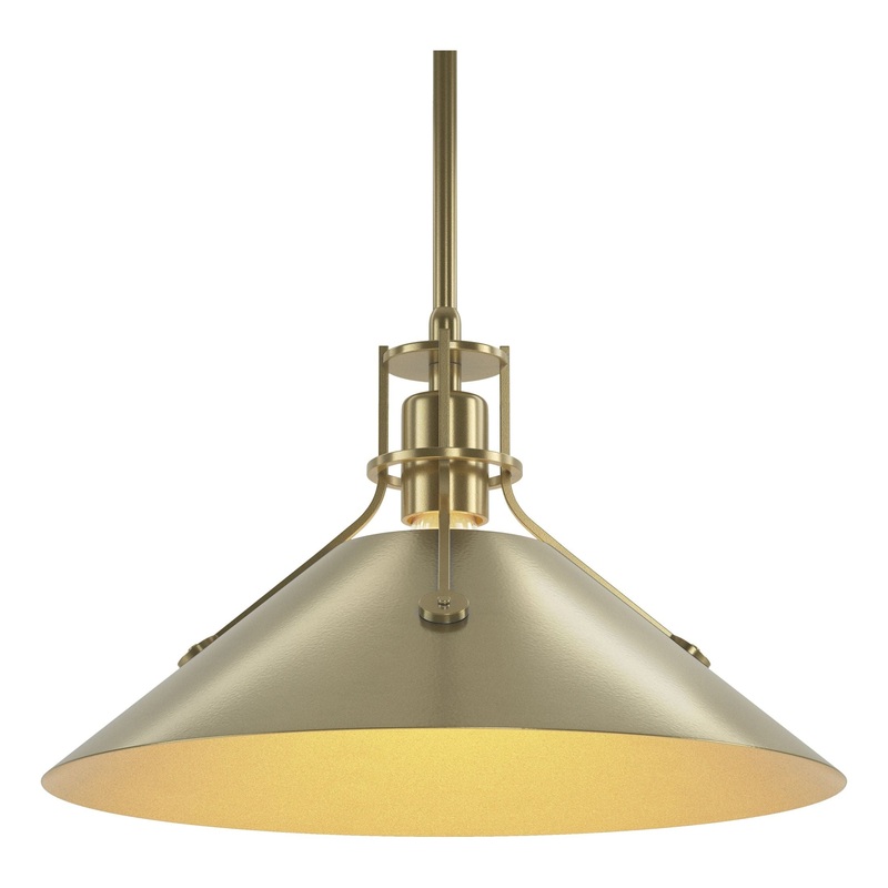 Henry Medium Steel Shade Pendant Modern Brass Modern Brass