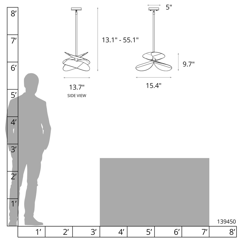 Hibiscus Small Pendant Ink