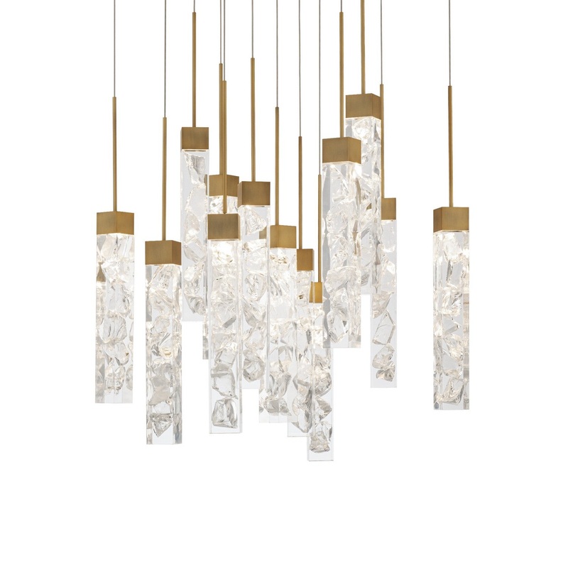 LED Pendant from the Minx Collection in Aged Brass Finish by Modern Forms