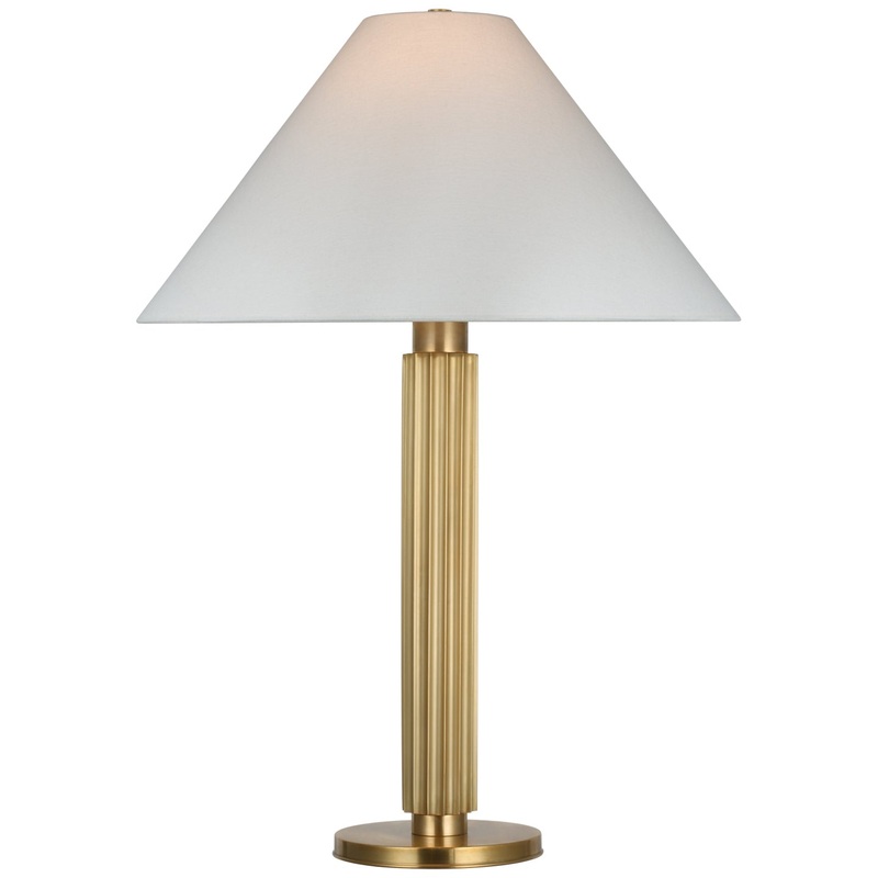 LED Table Lamp from the Durham Collection in Soft Brass Finish by Visual Comfort Signature