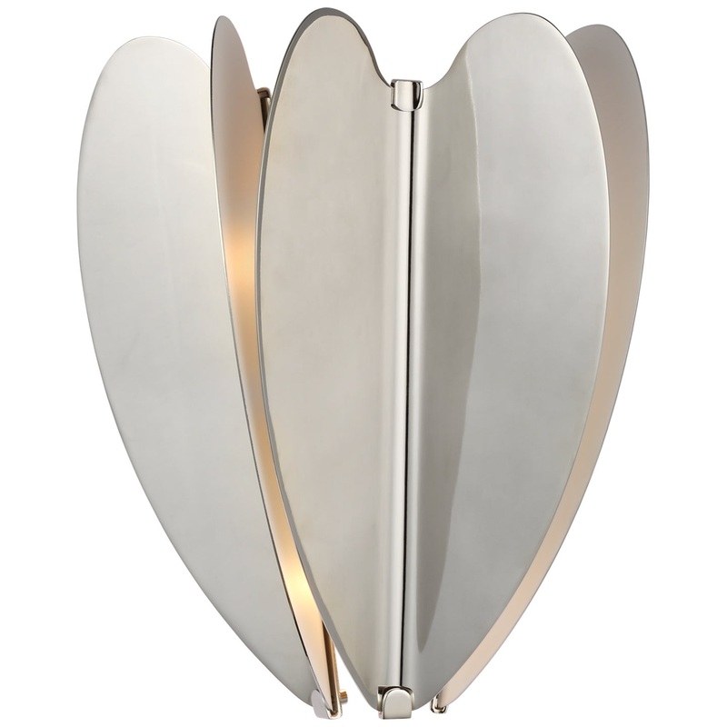LED Wall Sconce from the Danes Collection in Polished Nickel Finish by Visual Comfort Signature