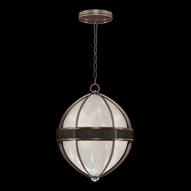 Mirage 18.75″W Round Pendant Bronze/Nickel/Black Knight