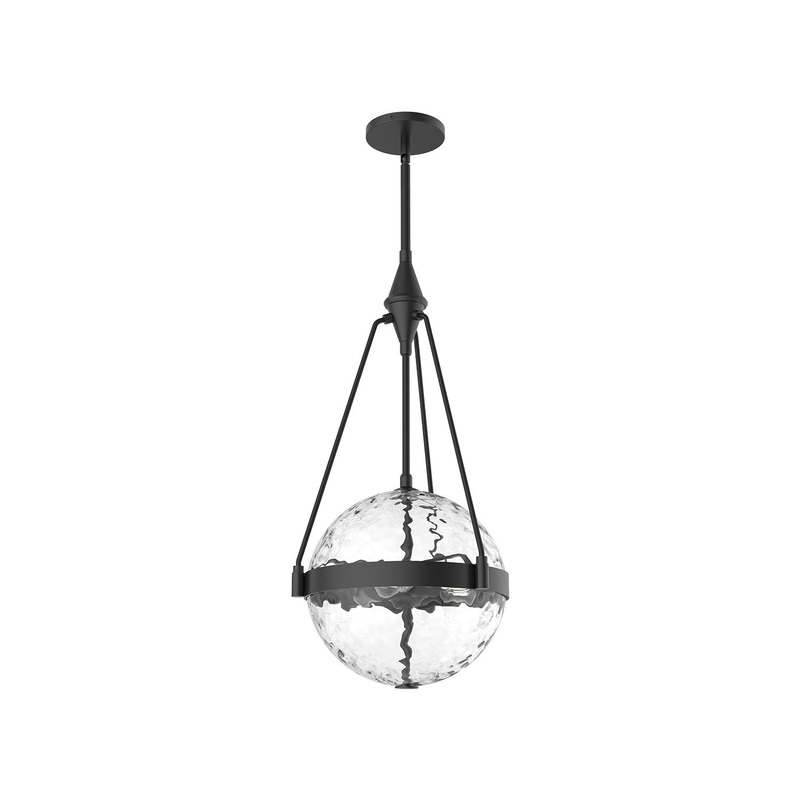 Three Light Pendant from the Harmony Collection in Matte Black Finish by Alora
